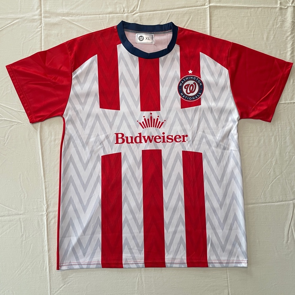 NWT, Washington Nationals Budweiser Soccer Jersey SGA